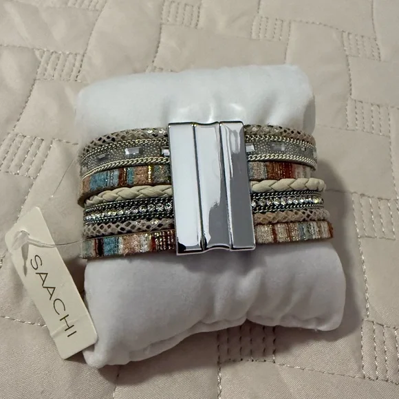 Saachi Sweet sand multi strand leather bracelet. New with tags. - Picture 3 of 9